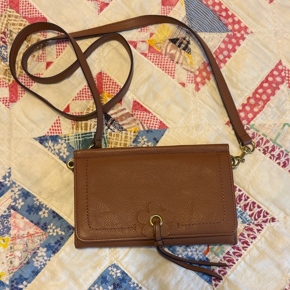 Lucky Brand Tan Leather Crossbody Bag